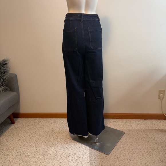 Oat NY Dark-wash, High-waisted Wide-Leg Jeans - Picture 10 of 16